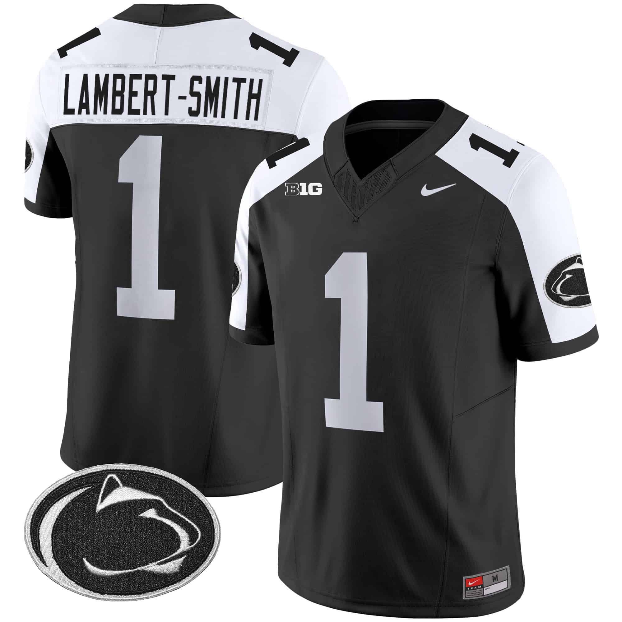 Men Penn State Nittany Lions #1 Lambert-Smith Black 2024 Nike Vapor Limited NCAA Jersey->ncaa teams->NCAA Jersey
